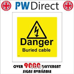 Ws066 Danger Buried Cable Sign Electricity Telephone Underground Live Wires