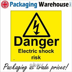 Ws070 Danger Electric Shock Risk Sign Hazard Live Wires Warning Safety Voltage