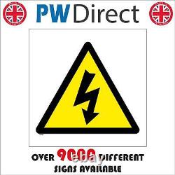 Ws098 Electric Shock Sign Power Live Wire Cable Warning Safety Caution Death