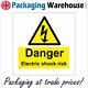 Ws593 Danger Electric Shock Risk Sign Construction Building Site Warning Caution